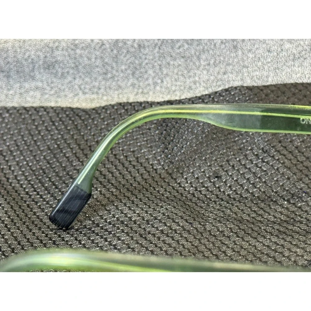 Onirico ON57 col. 733 Black Green Striped Rectangular Eyeglasses Frame with Case